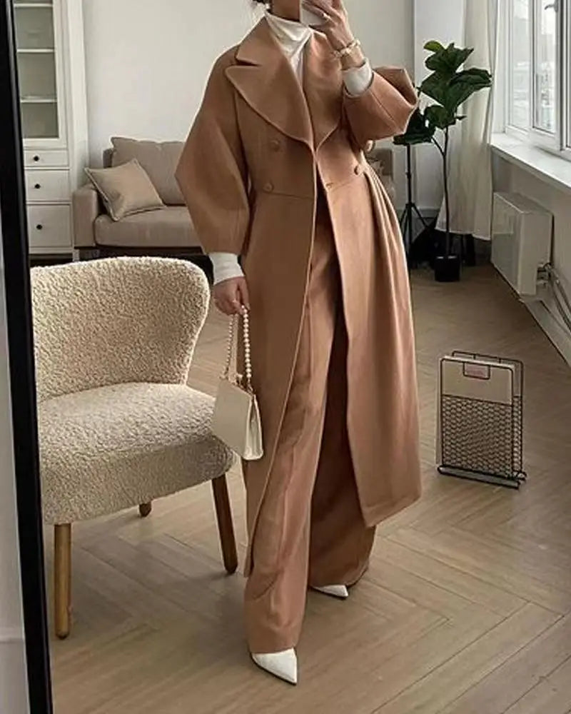 manteau long élégance pur