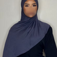 Hijab Jersey coton - gris bleuté
