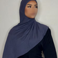 Hijab Jersey coton - gris bleuté